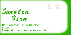 sarolta hirn business card